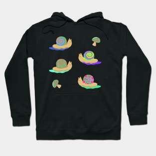 Psychedelic Snails And Mushrooms Hoodie